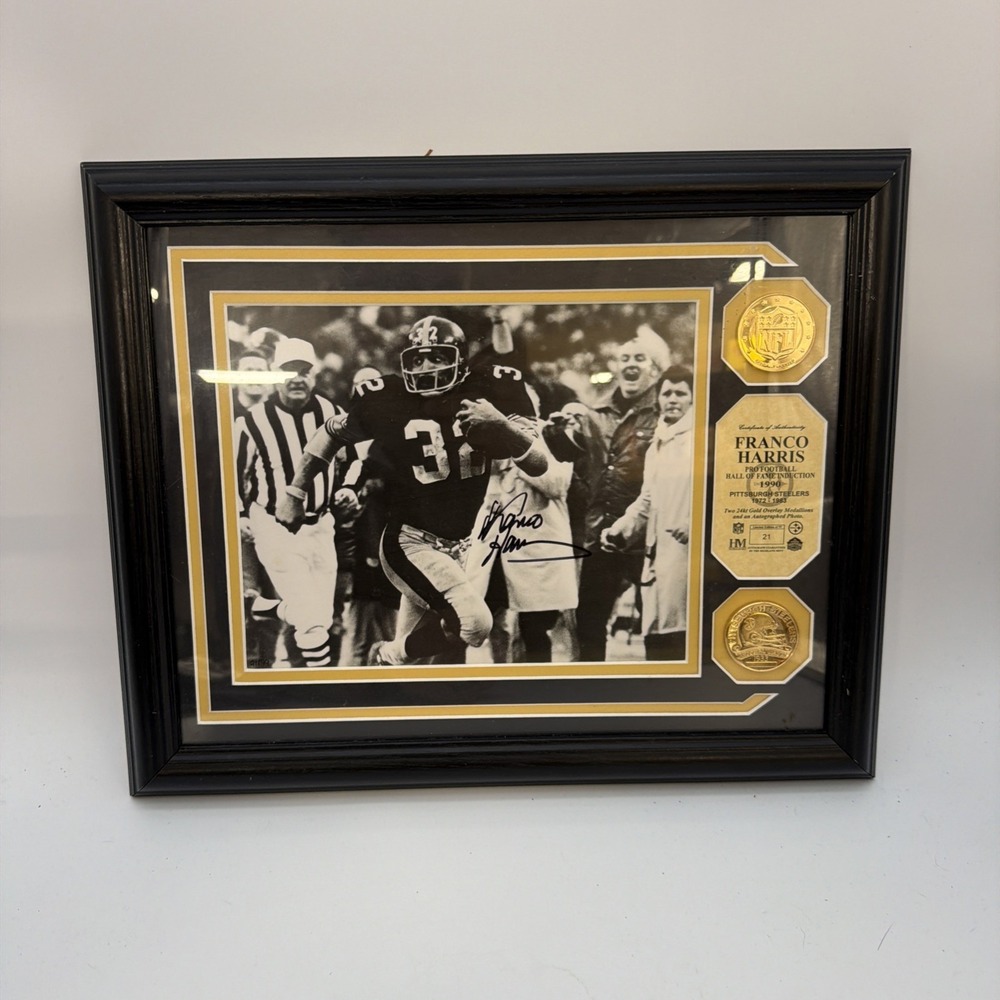 Pittsburgh Steelers running back Franco Harris Signed, Coins And 21/99